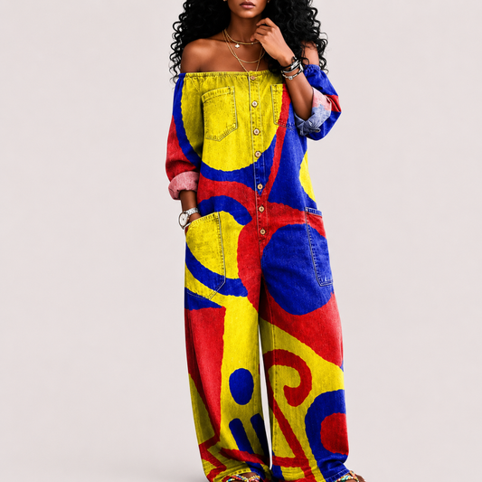 Salopette abstraite Couleurs Vives