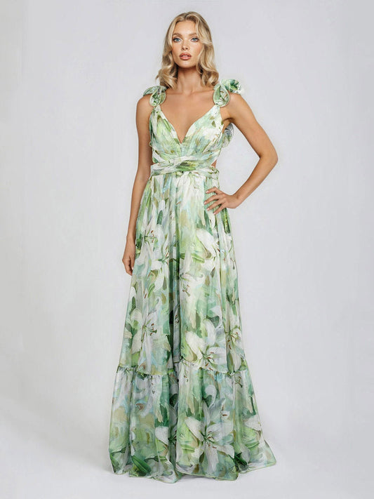 Robe longue Lys à volants