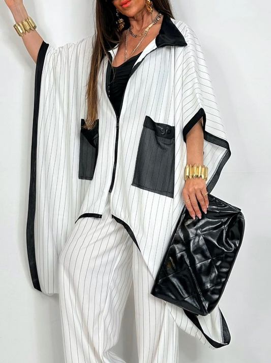 Ensemble Casual Rayé | Confort et Style en un Seul Look