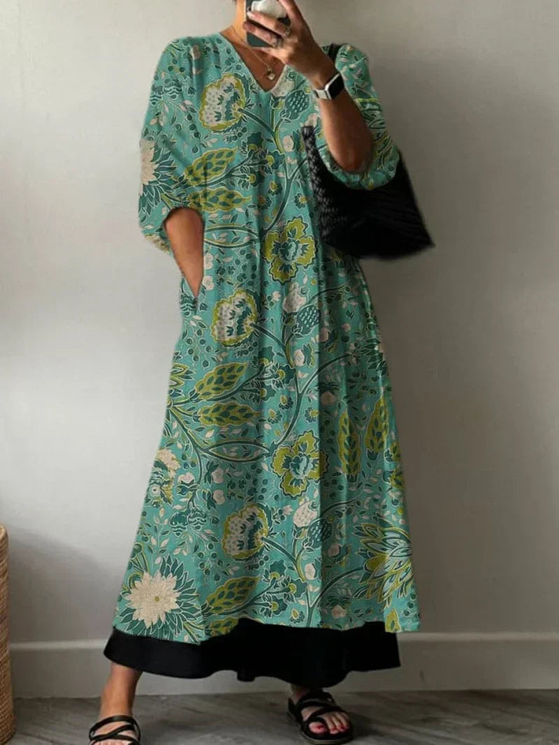 Robe élégante à imprimé fleuri Paula