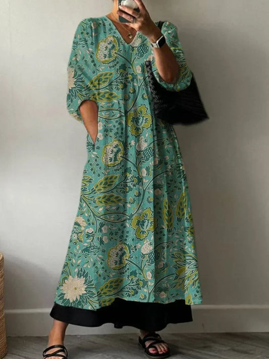 Robe élégante à imprimé fleuri Paula