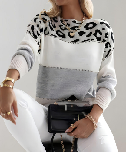 Clémence | Pull Léopard Élégance