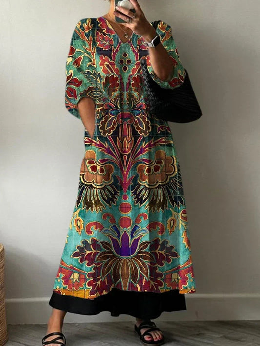 Robe élégante à imprimé Carolina