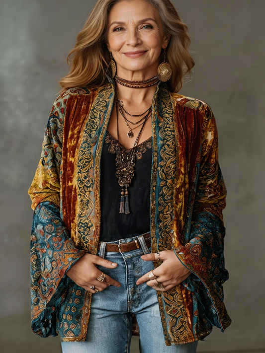 Darcy | Cardigan Kimono Brodé Bohème